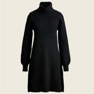 J. Crew Black Merino Wool Alpaca Blend Turtleneck Sweater Dress Size XS